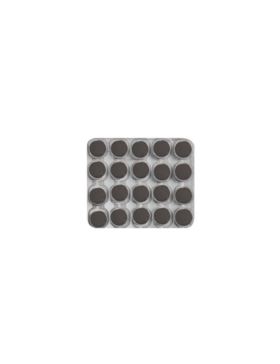 Guziki metalowe płaskie na nóżce - 15 mm (24L) - grafitowe - GZ-201 (03877) - 20szt./opak.