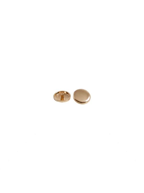 Guziki metalowe płaskie na nóżce - 18 mm (28L) - złote - GZ-219 (05027) - 15szt./opak.