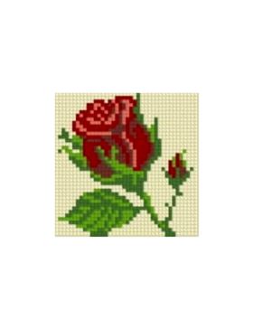 Zestaw kanwy z włóczką GRAFIKO - Haftuj razem z mamą! - 10x10 cm - 10-111
