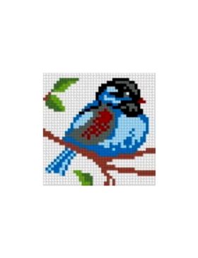 Zestaw kanwy z włóczką GRAFIKO - Haftuj razem z mamą! - 10x10 cm - 10-110