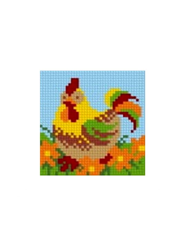 Zestaw kanwy z włóczką GRAFIKO - Haftuj razem z mamą! - 10x10 cm - 10-109