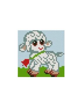Zestaw kanwy z włóczką GRAFIKO - Haftuj razem z mamą! - 10x10 cm - 10-104