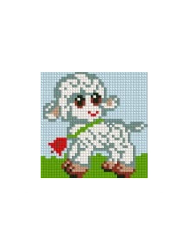 Zestaw kanwy z włóczką GRAFIKO - Haftuj razem z mamą! - 10x10 cm - 10-104