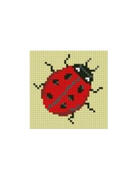 Zestaw kanwy z włóczką GRAFIKO - Haftuj razem z mamą! - 10x10 cm - 10-103