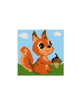 Zestaw kanwy z włóczką GRAFIKO - Haftuj razem z mamą! - 10x10 cm - 10-102