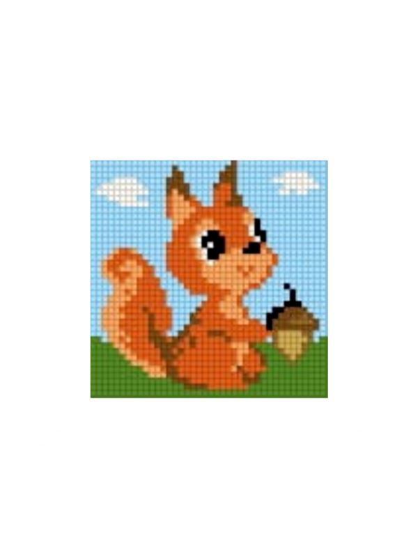 Zestaw kanwy z włóczką GRAFIKO - Haftuj razem z mamą! - 10x10 cm - 10-102
