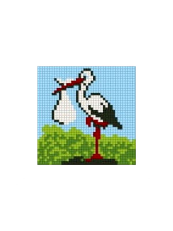 Zestaw kanwy z włóczką GRAFIKO - Haftuj razem z mamą! - 10x10 cm - 10-101