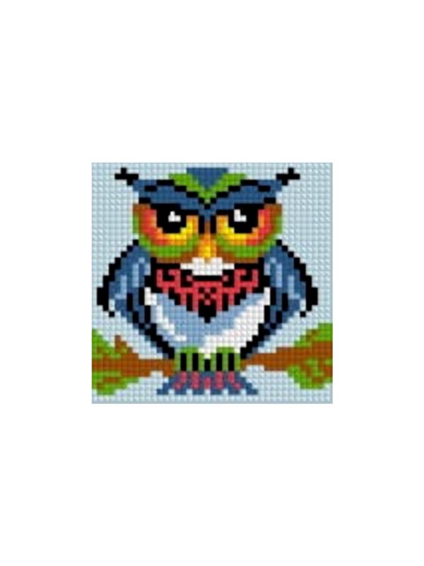 Zestaw kanwy z włóczką GRAFIKO - Haftuj razem z mamą! - 10x10 cm - 10-143