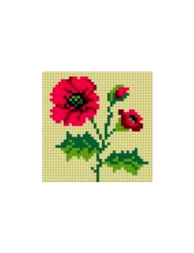 Zestaw kanwy z włóczką GRAFIKO - Haftuj razem z mamą! - 10x10 cm - 10-135