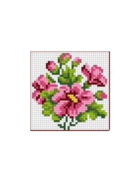 Zestaw kanwy z włóczką GRAFIKO - Haftuj razem z mamą! - 10x10 cm - 10-131