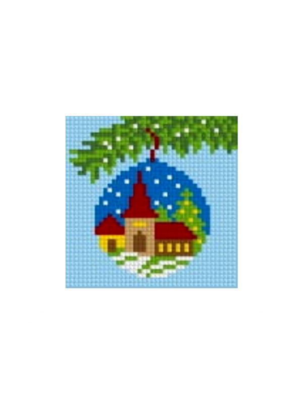 Zestaw kanwy z włóczką GRAFIKO - Haftuj razem z mamą! - 10x10 cm - 10-130