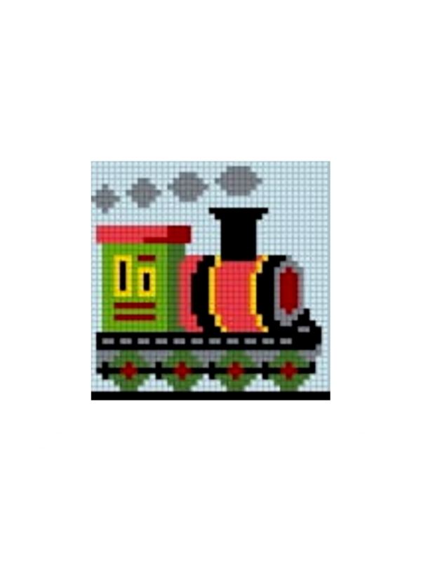 Zestaw kanwy z włóczką GRAFIKO - Haftuj razem z mamą! - 10x10 cm - 10-125
