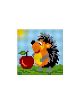 Zestaw kanwy z włóczką GRAFIKO - Haftuj razem z mamą! - 10x10 cm - 10-123