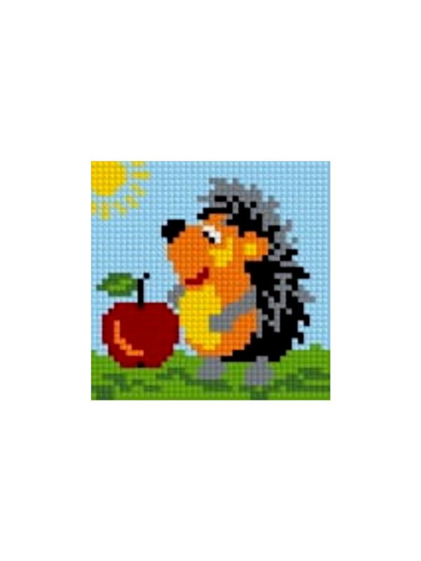 Zestaw kanwy z włóczką GRAFIKO - Haftuj razem z mamą! - 10x10 cm - 10-123