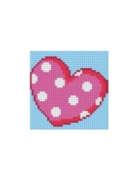 Zestaw kanwy z włóczką GRAFIKO - Haftuj razem z mamą! - 10x10 cm - 10-121
