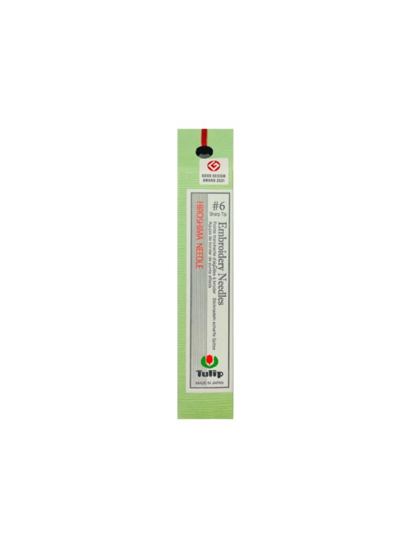 Igły ręczne do haftu z czubkiem ostre TULIP - rozm.6 (sharp tip) - THN-018E - 8szt./opak.