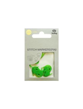Znaczniki oczek TULIP - agrafki serduszka - rozm.M (zielony) - AC-031E - 7szt./opak.