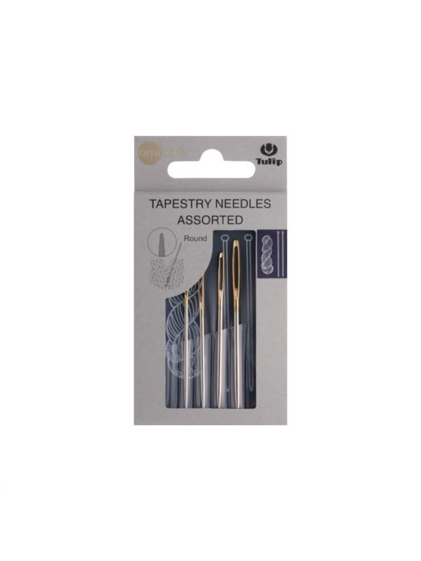 Zestaw igieł ręcznych do wełny/haftu bez czubka w etui TULIP - rozm.13-16 - AC-042E - 4szt./opak.