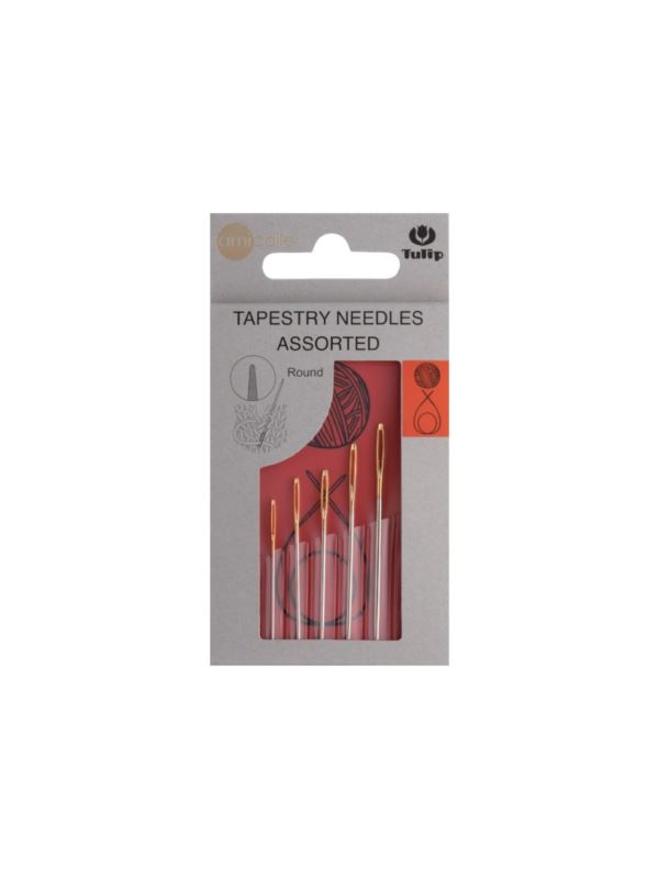 Zestaw igieł ręcznych do wełny/haftu bez czubka w etui TULIP - rozm.16-23 - AC-043E - 5szt./opak.