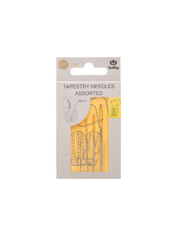 Zestaw igieł ręcznych zagiętych do wełny/haftu bez czubka w etui TULIP - rozm.13-20 - AC-065E - 4szt./opak.