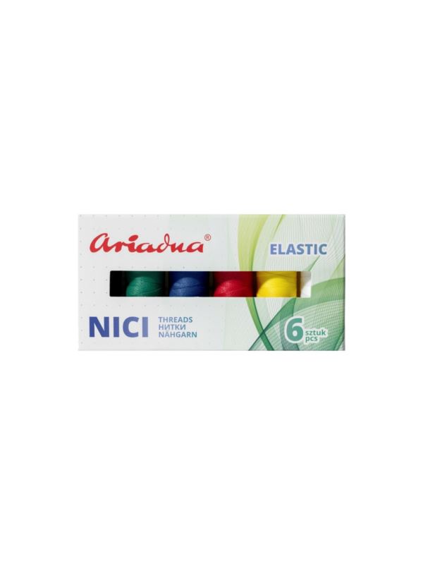 Zestaw nici elastycznych ARIADNA - Artyn Flex 120 - podstawowe - 6szt.x180mb/opak.