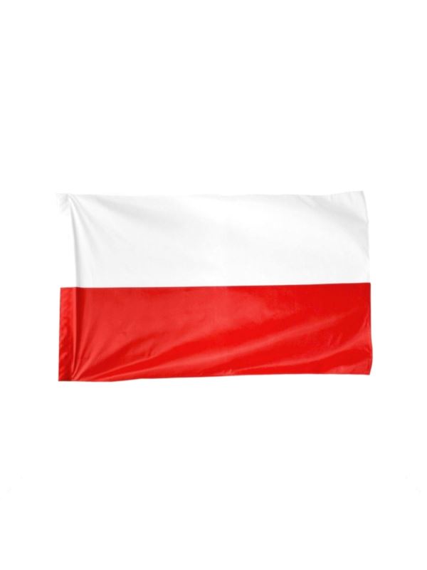 Flaga materiałowa - 50x80 cm - biało/czerwona