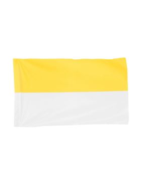 Flaga materiałowa - 75x120 cm - żółto/biała