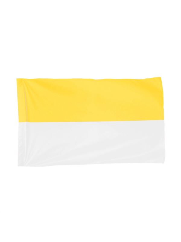 Flaga materiałowa - 75x120 cm - żółto/biała