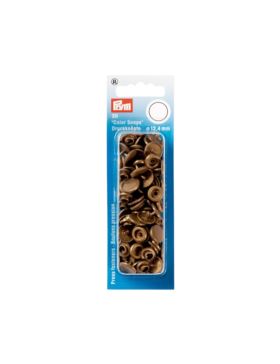 Napy plastikowe PRYM - 12,4 mm - miedziane - 393111 - 30szt./opak.