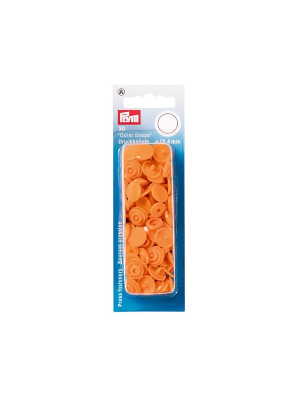 Napy plastikowe PRYM - 12,4 mm - pomarańczowe - 393140 - 30szt./opak.
