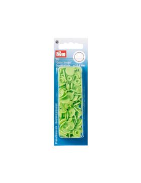 Napy plastikowe PRYM - 12,4 mm - zielone jabłko - 393144 - 30szt./opak.