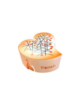 Szpilki niklowane zwykłe w serduszku PONY - BLACK (peach) - 0,60x30 mm - 28832 - 25g/opak.