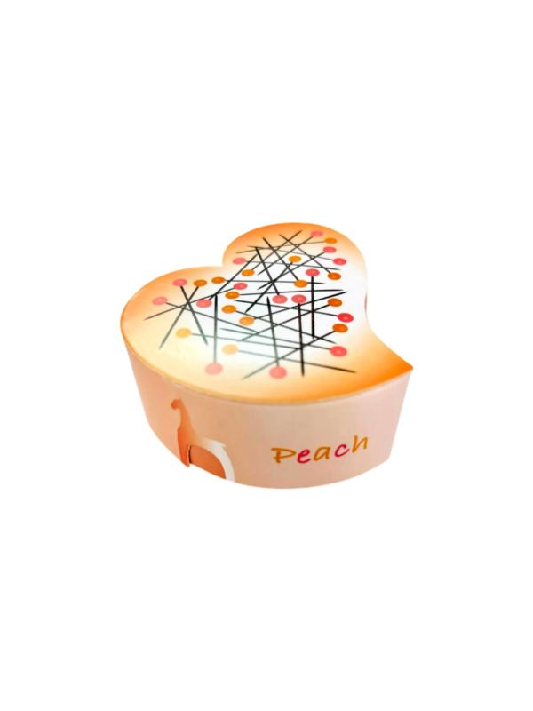 Szpilki niklowane zwykłe w serduszku PONY - BLACK (peach) - 0,60x30 mm - 28832 - 25g/opak.