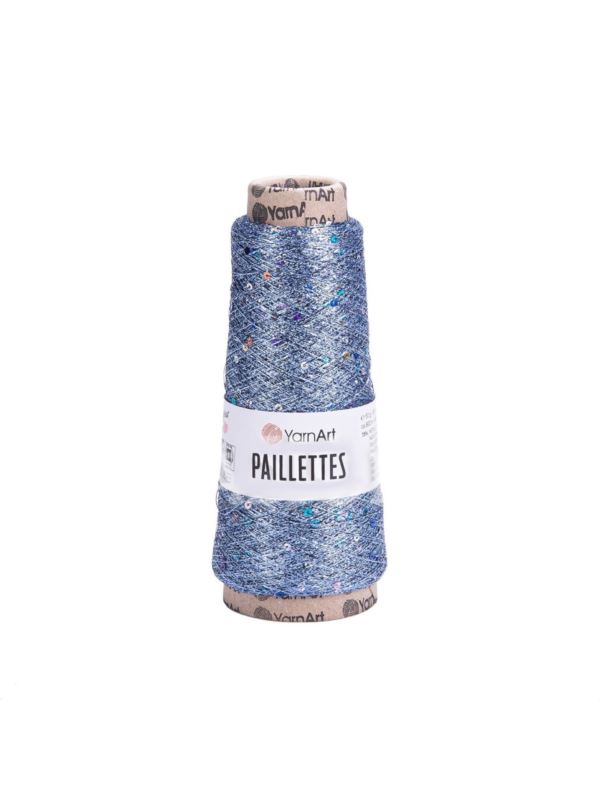 Nić metalizowana z cekinami - Yarn Art. - Paillettes - 800m - 50g/szt.