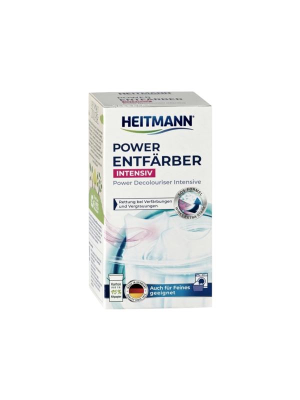 Odbarwiacz w proszku do białych tkanin HEITMANN - Power Intensiv - 3105 - 250g/szt.