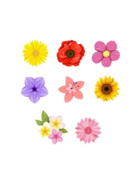 Aplikacje termoprzylepne drukowane LECCO - Flowers - 06511 - 40szt./opak.