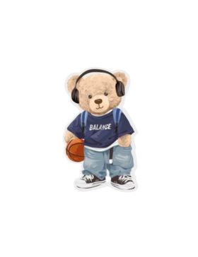 Aplikacja termoprzylepna drukowana LECCO - 18 cm - Bear Balance - 06531.001