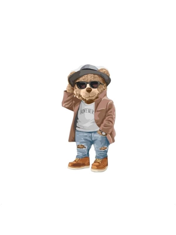 Aplikacja termoprzylepna drukowana LECCO - 18 cm - Bear Forever - 06531.006