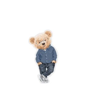 Aplikacja termoprzylepna drukowana LECCO - 18 cm - Bear Shirt - 06531.004