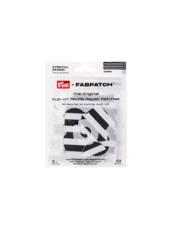 Łaty samoprzylepne PRYM x FabPatch - Stretch Design - stripes - 921012 - 3szt./opak.