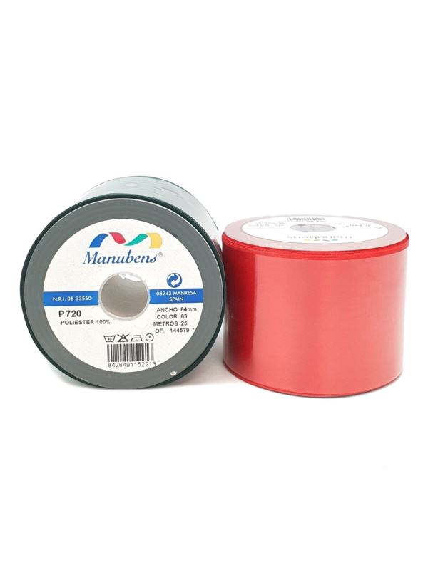 Wstążka satynowa dwustronna MANUBENS - 84 mm - 25mb/szt.