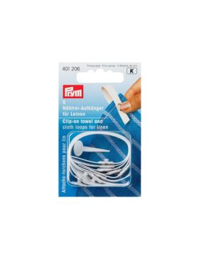Taśmy bawełniane z zaciskami PRYM - biały len - 401206 - 5szt./opak.