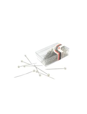 Szpilki z perłowymi białymi główkami - 38 mm - 10x75szt./opak.