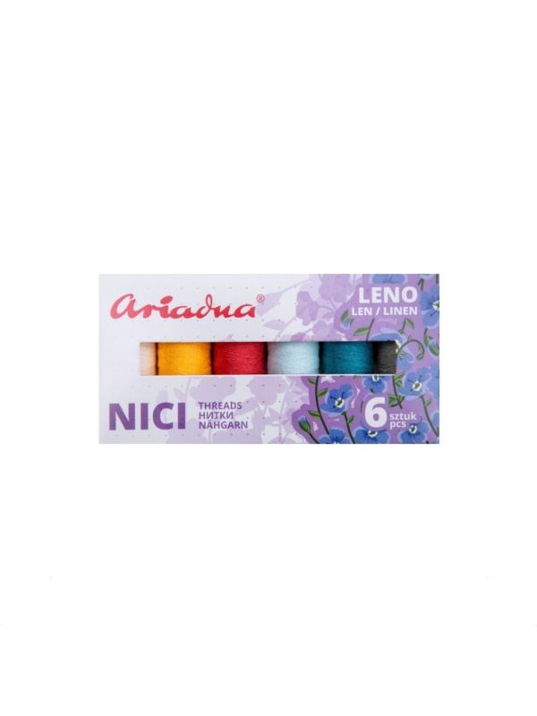 Zestaw nici lnianych ARIADNA - Leno 40 - niebo - 6szt.x70mb/opak.