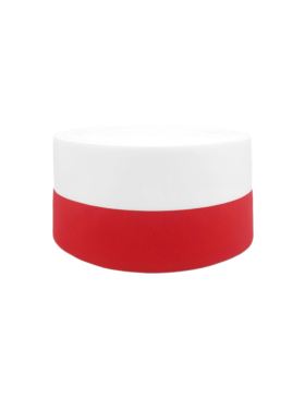 Taśma rypsowa - 100 mm - biało/czerwona - 6499/100 - 50mb/opak.