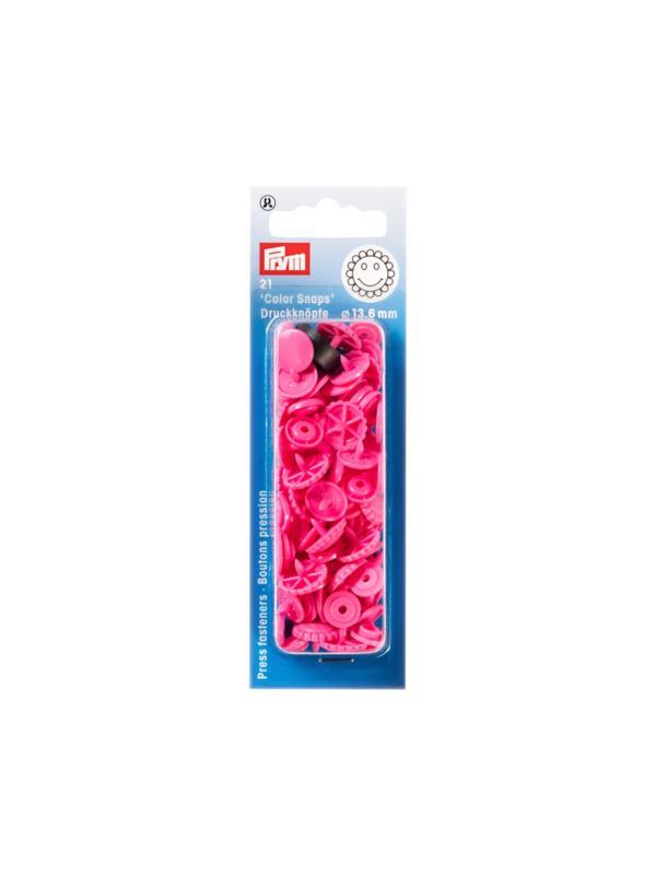 Napy plastikowe PRYM - 13,6 mm - kwiatki - szare - 393447 - 21szt./opak.