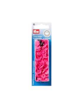 Napy plastikowe PRYM - 13,6 mm - kwiatki - szare - 393447 - 21szt./opak.