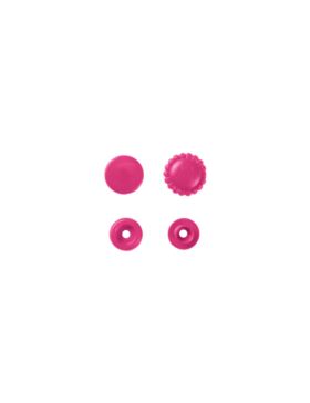 Napy plastikowe PRYM - 13,6 mm - kwiatki - szare - 393447 - 21szt./opak.