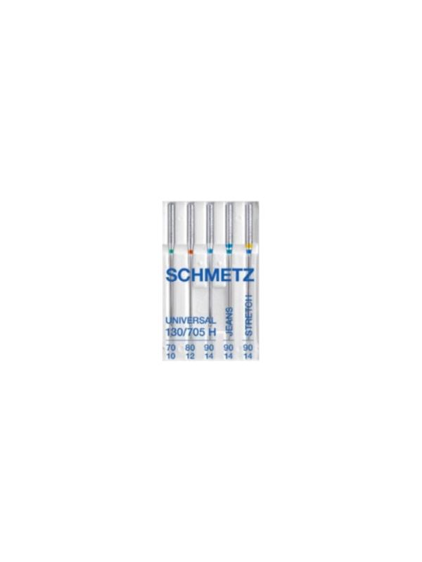 Zestaw igieł do maszyn SCHMETZ - Combi-Box - universal/jeans/stretch - 5szt./opak.
