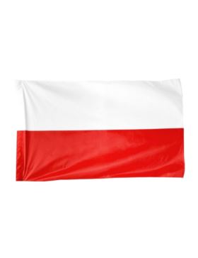 Flaga materiałowa - 90x150 cm - biało/czerwona